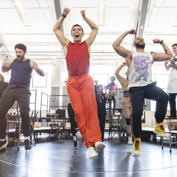 West End cast of Hadestown in rehearsal. Credit_ Johan Persson
